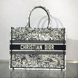 Small Book Tote in Latte Multicolor Zodiac Embroidery M1296