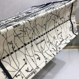 Small Book Tote in Latte Multicolor Zodiac Embroidery M1296