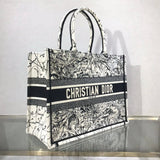 Small Book Tote in Latte Multicolor Zodiac Embroidery M1296