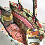 Small Book Tote Multicolor In Lights Embroidery M1296