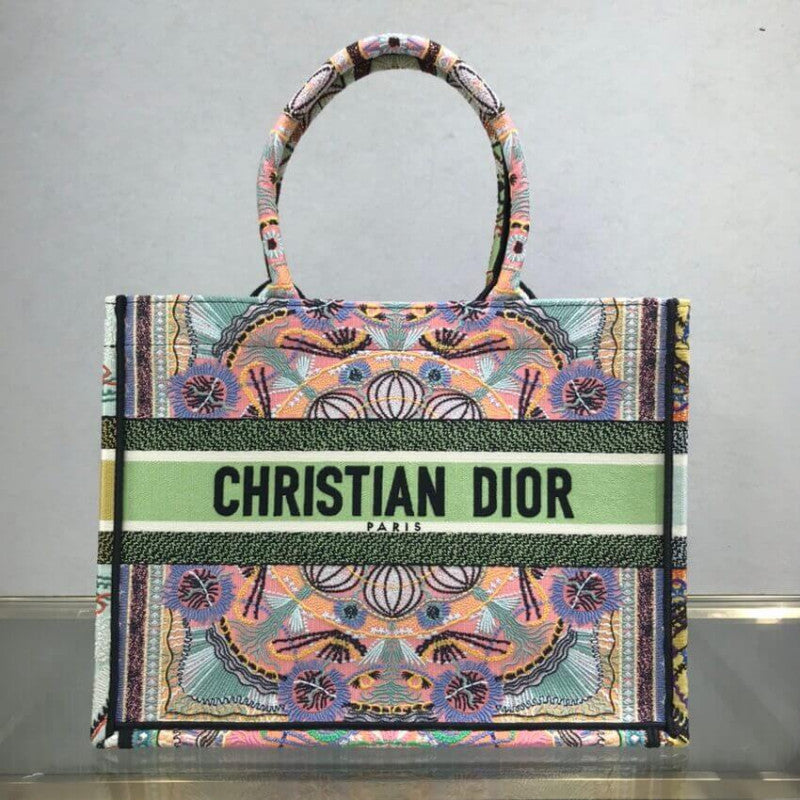 Small Book Tote Multicolor In Lights Embroidery M1296