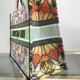 Small Book Tote Multicolor In Lights Embroidery M1296