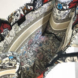 Small Book Tote Multicolor Mille Fleurs Embroidery M1296
