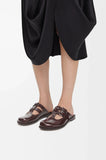 Cowhide Campo Mary Jane Mules