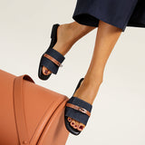 Giulia sandal bleu brut naturel