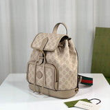 Backpack with Interlocking G Oatmeal Leather 674147