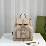 Backpack with Interlocking G Oatmeal Leather 674147