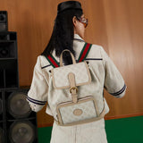 Backpack with Interlocking G Oatmeal Leather 674147
