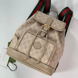 Backpack with Interlocking G Oatmeal Leather 674147