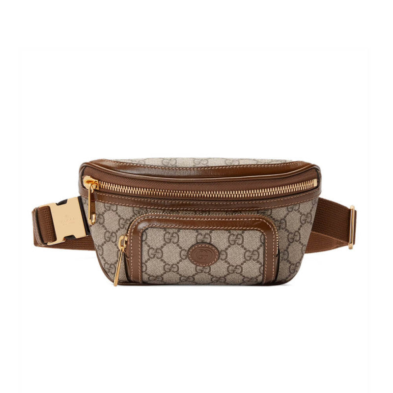GG Belt Bag with Interlocking G in Brown GG Supreme 682933