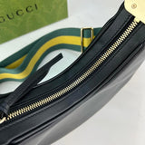 Black Leather Attache large Shoulder Bag 699409