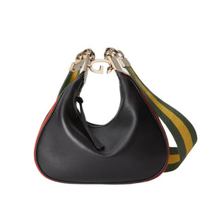GG Black Leather Attache large Shoulder Bag 699409