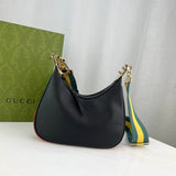 Black Leather Attache large Shoulder Bag 699409