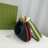 Black Leather Attache large Shoulder Bag 699409