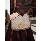 Blondie Medium Shoulder Bag With Round Interlocking G 699210