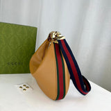 Brown Leather Attache Medium Shoulder Bag 702823