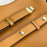 Brown Leather Attache Medium Shoulder Bag 702823