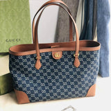 Denim Ophidia GG Medium Tote 631685
