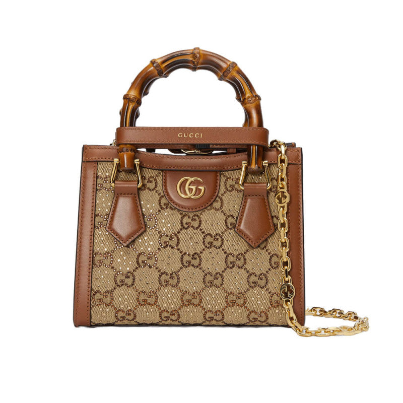 GG Diana Crystals Mini Tote Bag 707449