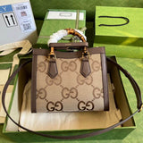 Diana Jumbo GG large Tote Bag 660195 Brown