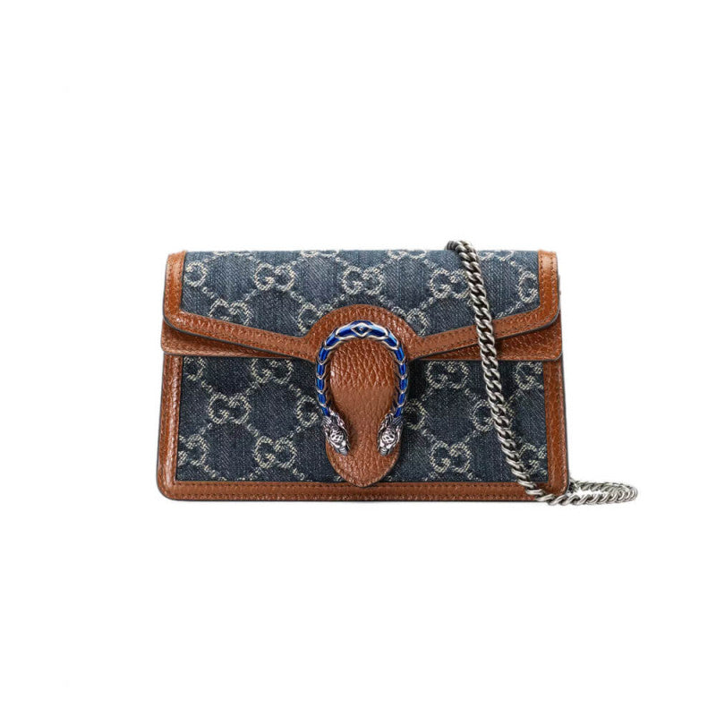 GG Dionysus Super Mini Bag 476432 in Denim