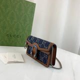 Dionysus Super Mini Bag 476432 in Denim