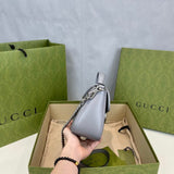 GG Marmont Grey Matelasse Leather Mini Top Handle Bag 583571