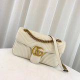 GG Marmont Matelasse Chevron Leather large Shoulder Bag 443497