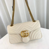 GG Marmont Matelasse Chevron Leather large Shoulder Bag 443497