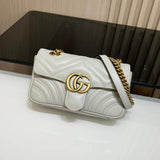 GG Marmont Matelasse Mini Bag 446744 Light Grey