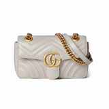 GG Marmont Matelasse Mini Bag 446744 Light Grey