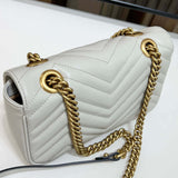 GG Marmont Matelasse Mini Bag 446744 Light Grey
