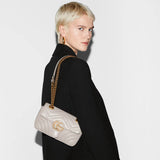 GG Marmont Matelasse Mini Bag 446744 Light Grey