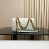 GG Marmont Matelasse Mini Bag 446744 Light Grey