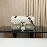 GG Marmont Matelasse Mini Bag 446744 Light Grey