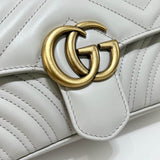 GG Marmont Matelasse Mini Bag 446744 Light Grey