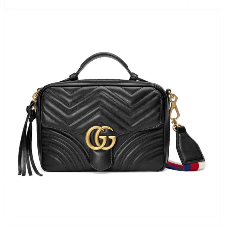 GG GG Marmont Matelasse Top Handle Bag 498100