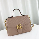 GG Marmont Matelasse Top Handle Bag 498110