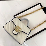 GG Marmont Mini Top Handle Bag 583571 White