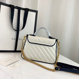 GG Marmont Mini Top Handle Bag 583571 White