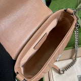 GG Marmont Rose Beige Matelasse Leather Mini Top Handle Bag 583571