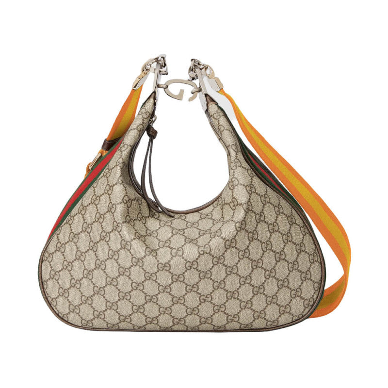 GG GG Supreme Attache Medium Shoulder Bag 702823 Coffee