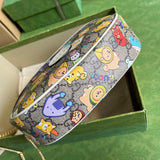 Half-Moon-Shaped Mini Bag with Interlocking G 726843 Animal Print