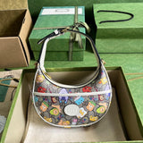 Half-Moon-Shaped Mini Bag with Interlocking G 726843 Animal Print