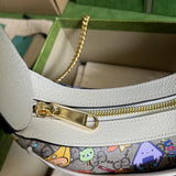 Half-Moon-Shaped Mini Bag with Interlocking G 726843 Animal Print