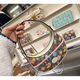Half-Moon-Shaped Mini Bag with Interlocking G 726843 Animal Print