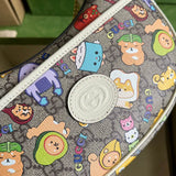 Half-Moon-Shaped Mini Bag with Interlocking G 726843 Animal Print