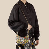 Half-Moon-Shaped Mini Bag with Interlocking G 726843 Animal Print