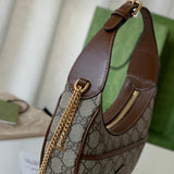 Half-Moon-Shaped Mini Bag with Interlocking G 726843 Brown