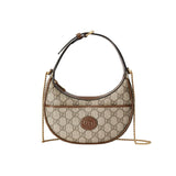 Half-Moon-Shaped Mini Bag with Interlocking G 726843 Brown